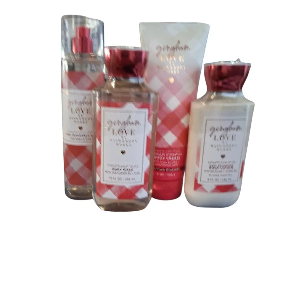 Bath & Body Works‎ Gingham Love 4pcs Womens Bath Bundle Romantic Clean Prep Boho